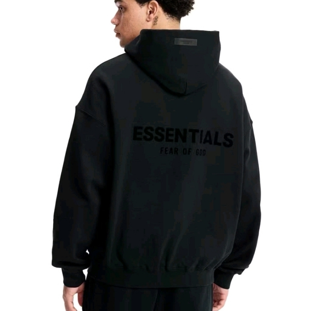 Essentials Fear of God Black Hoodie Sweatshirt